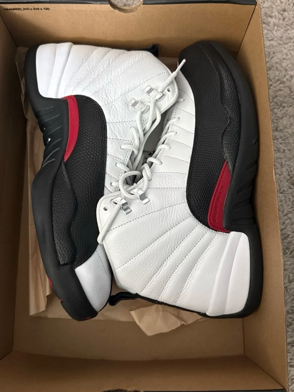 Jordan Men's White Black Red High-Top Basketball Sneakers
